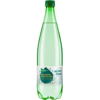 Agua mineral natural con gas botella 1,20 l -