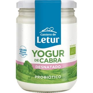 Yogur de cabra natural desnatado 0% m.g. ecológico tarro 420 g -