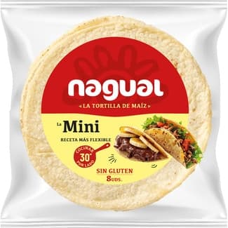 Mini tortilla de maíz sin gluten 8 unidades bolsa 8 unidades -