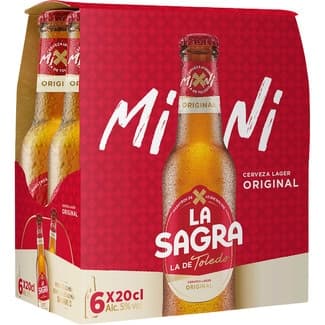 Mini cerveza rubia Lager Bohemia pack 6 botellas 20 cl -