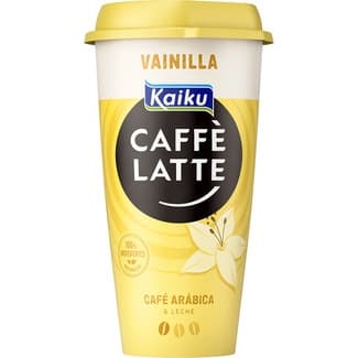 Caffé Latte bebida láctea de café arábica con leche desnatada y vainilla sin gluten vaso 230 ml -