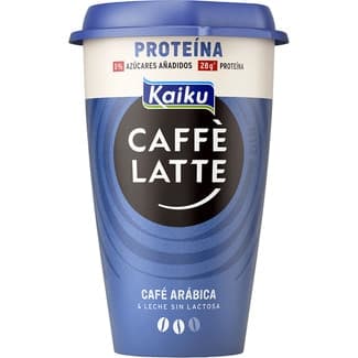 Caffé Latte Mr. Big bebida láctea de café arábica con leche desnatada vaso 370 ml sin azúcares añadidos sin gluten sin lactosa -