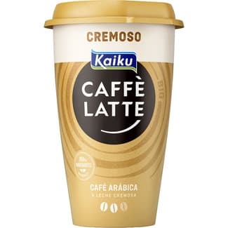 Caffé Latte Mr. Big Cremoso bebida láctea de café arábica con leche fresca entera y nata vaso 370 ml sin gluten -