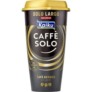 Caffé Solo largo bebida láctea de café 100% arábica sin azúcar vaso 230 ml -