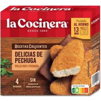 Recetas Crujientes delicias de pechuga 4 unidades estuche 330 g -