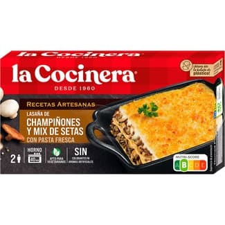 Lasaña de champiñones y mix de setas con pasta fresca 2 raciones estuche 500 g -