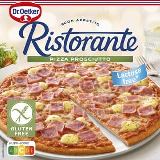Pizza proscuitto jamón y queso sin gluten estuche 345 g -